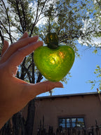 Heart Bowl ~ green~ blown glass
