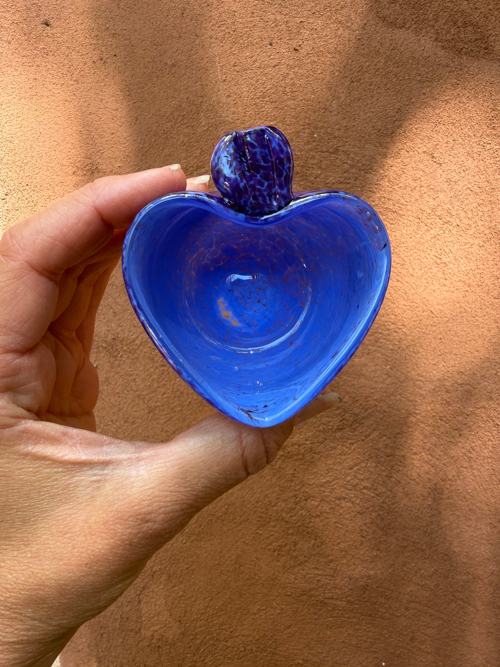 Heart Bowl ~ purple ~ blown glass