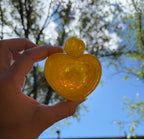 Heart Bowl ~ yellow ~ Blown glass