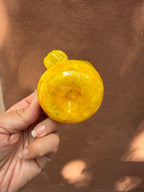 Heart Bowl ~ yellow ~ Blown glass