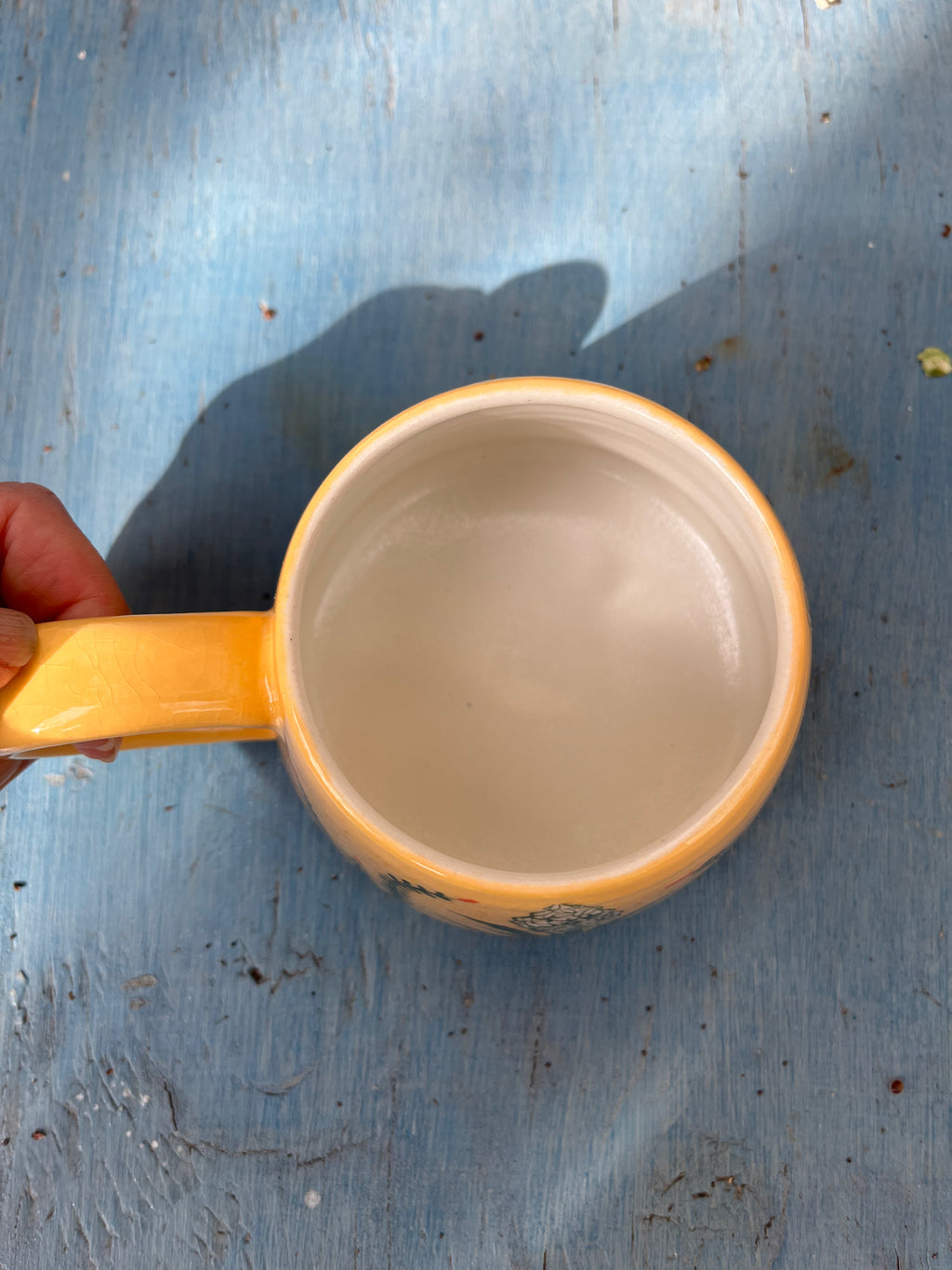 Stoneware mugs ~ hand painted Yucca and Cholla - 3 colors