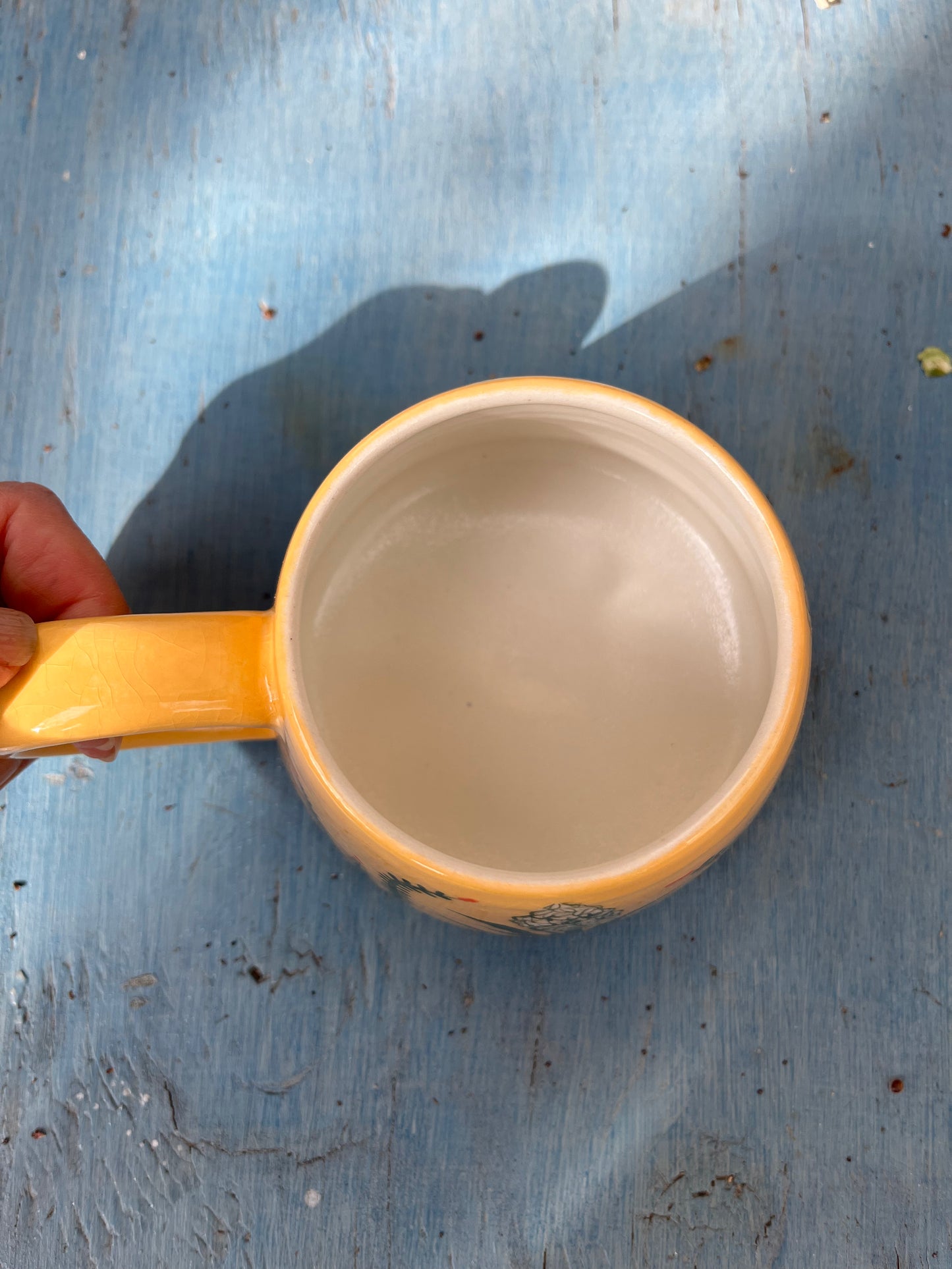 Stoneware mugs ~ hand painted Yucca and Cholla - 3 colors
