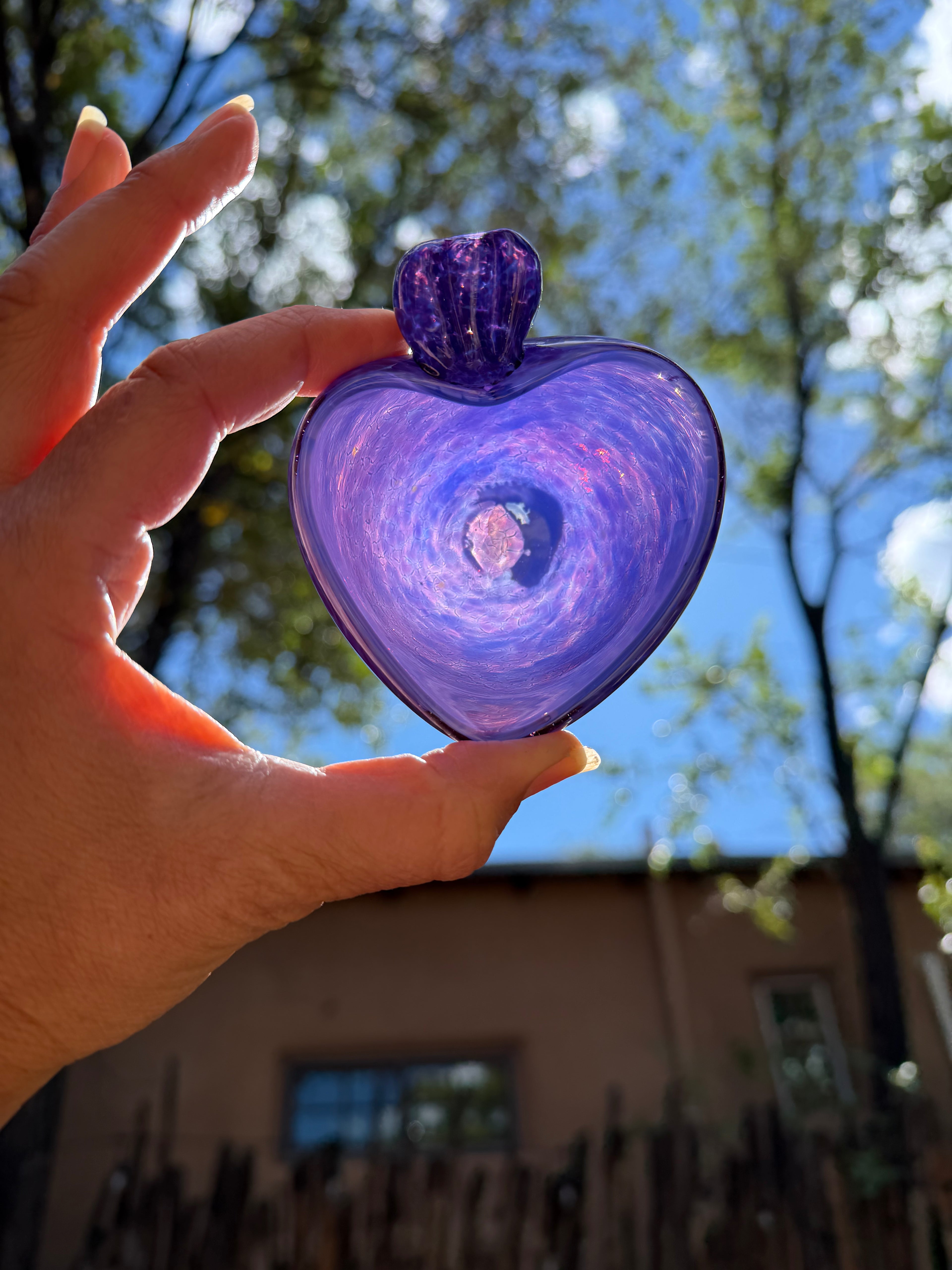 Heart Bowl ~ purple ~ blown glass