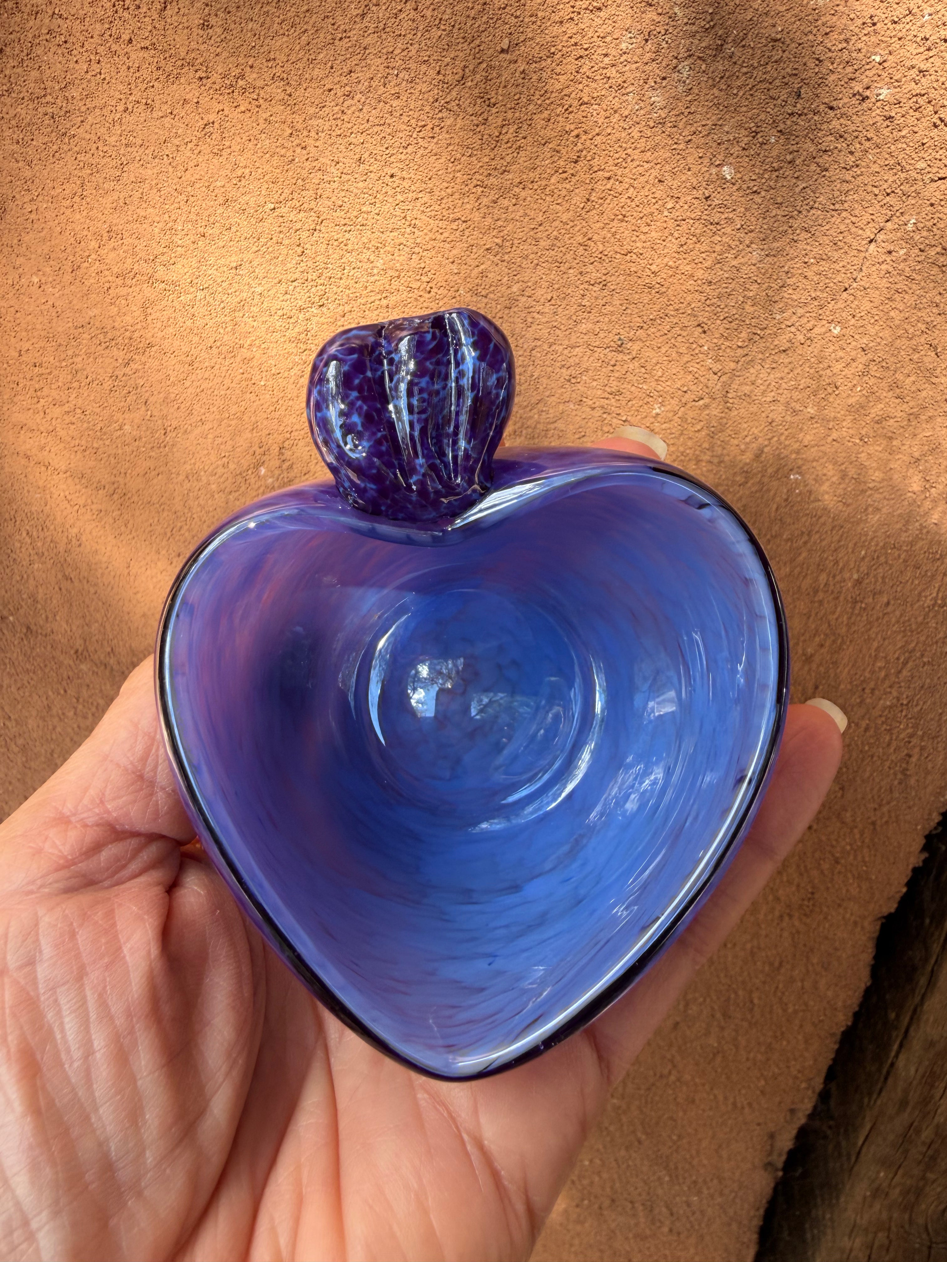 Heart Bowl ~ purple ~ blown glass
