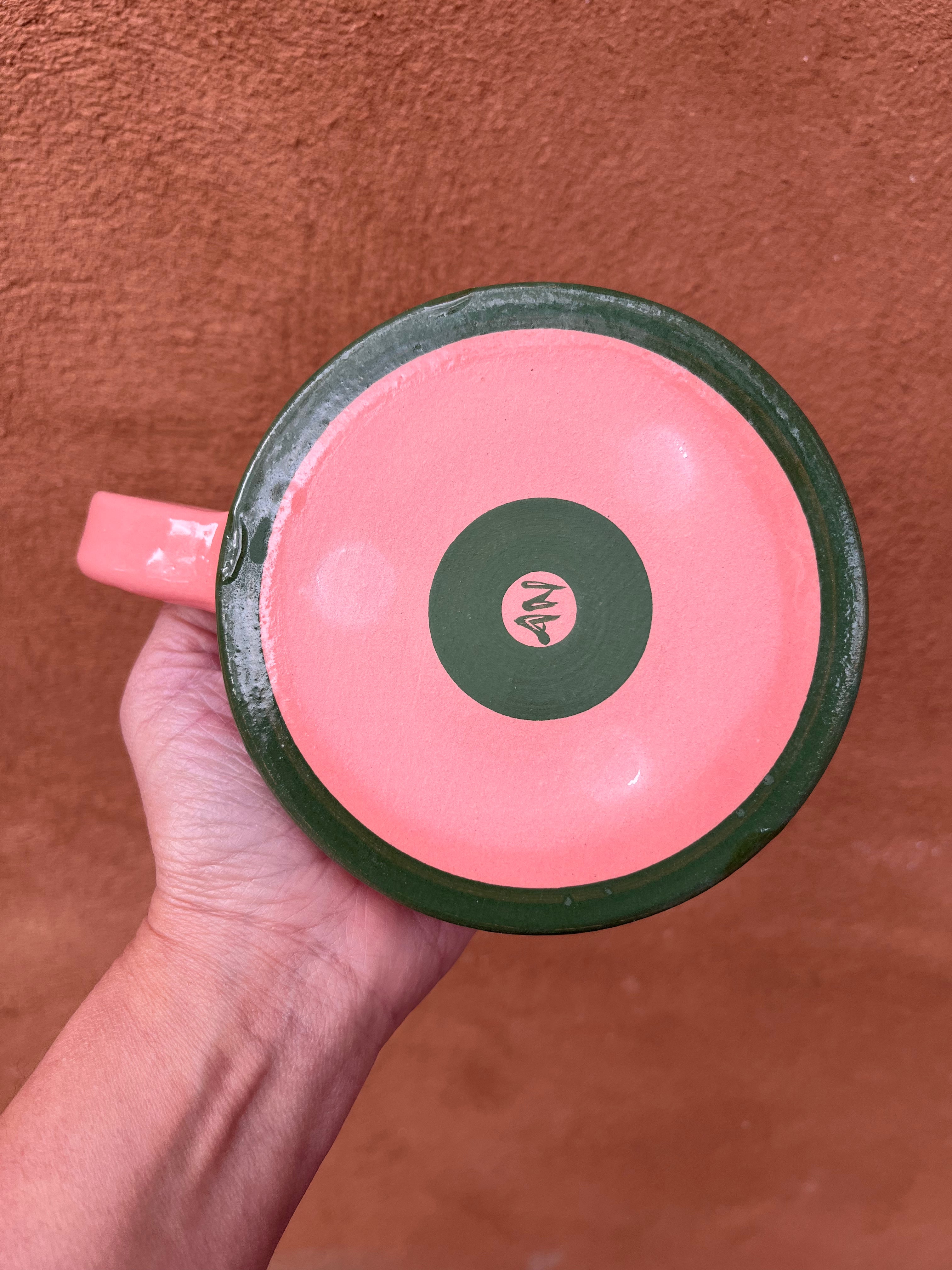 Stoneware mugs ~ hand painted Yucca and Cholla - 3 colors