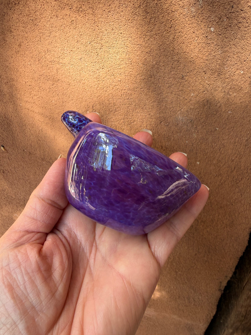 Heart Bowl ~ purple ~ blown glass