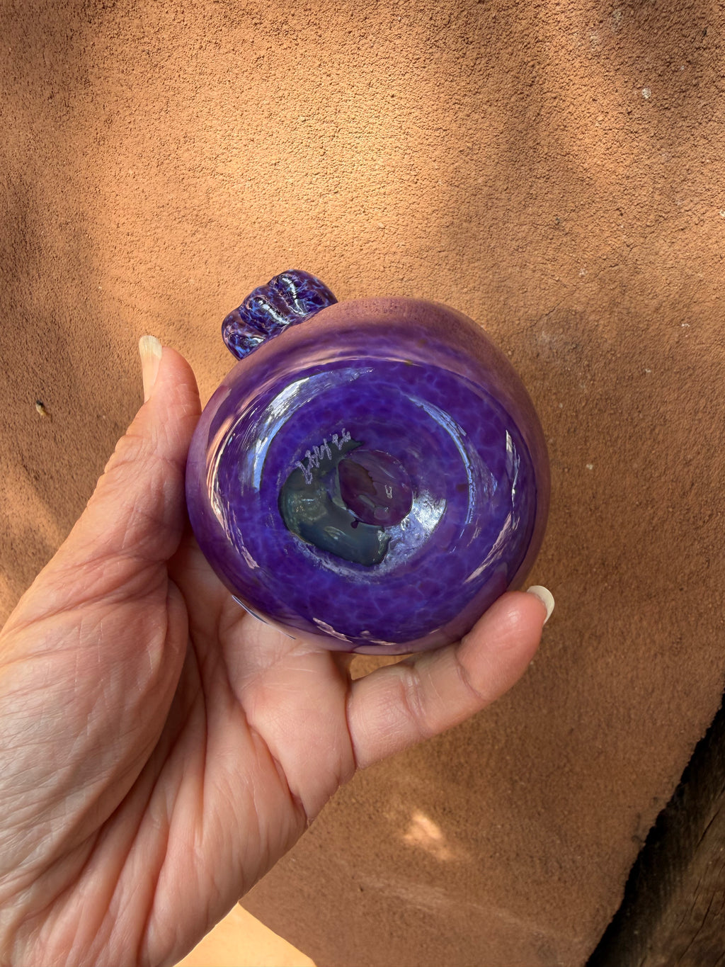 Heart Bowl ~ purple ~ blown glass
