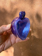 Heart Bowl ~ purple ~ blown glass