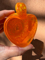 Heart Bowl ~ opal orange & daffodil ~ small