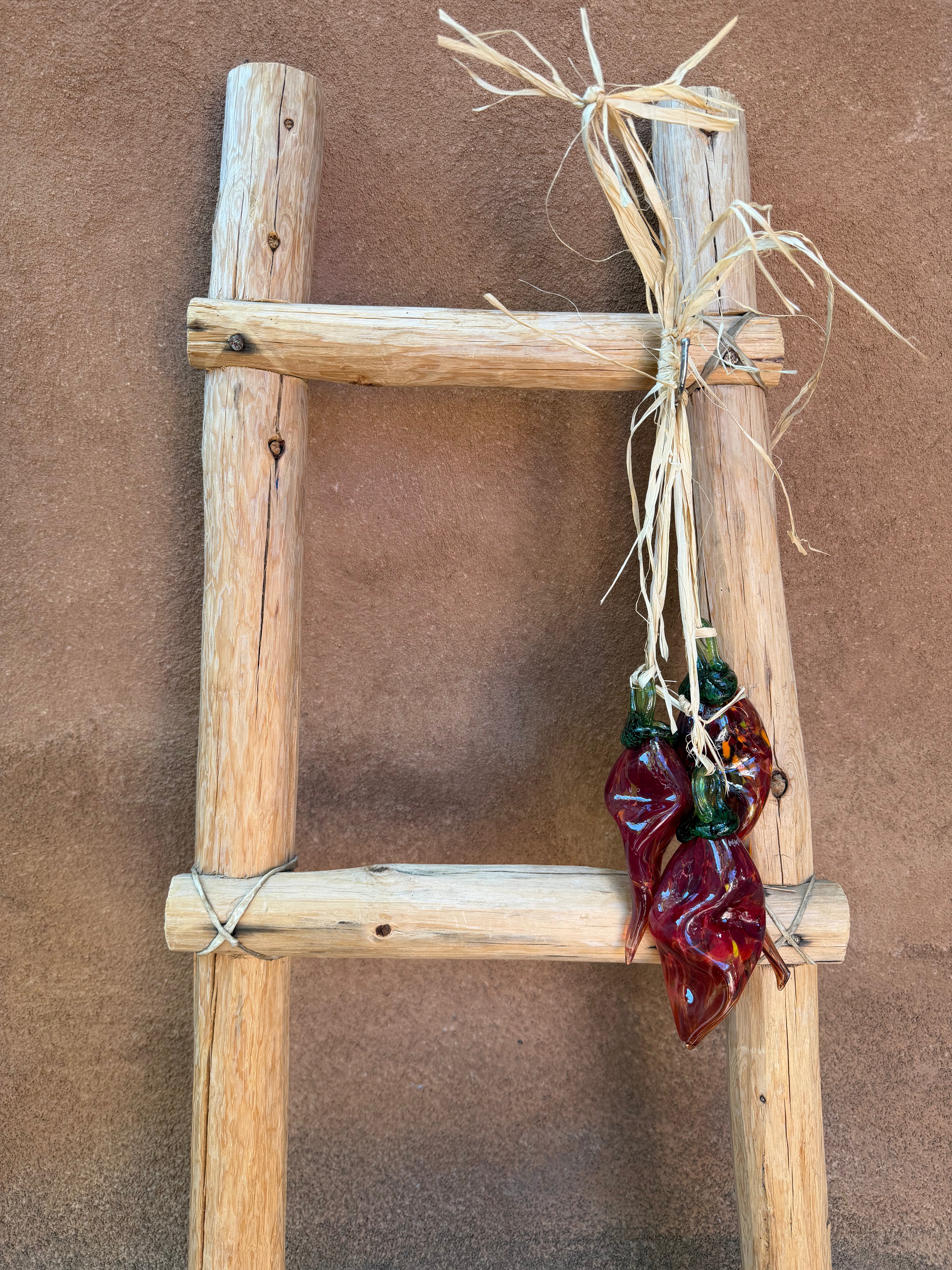 Glass blown ~ Red Chili Ristra ~ three chilis