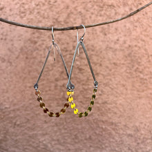 Load image into Gallery viewer, Dangle earrings - Sterling Silver &amp; gold filled
