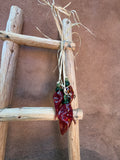 Glass blown ~ Red Chili Ristra ~ three chilis