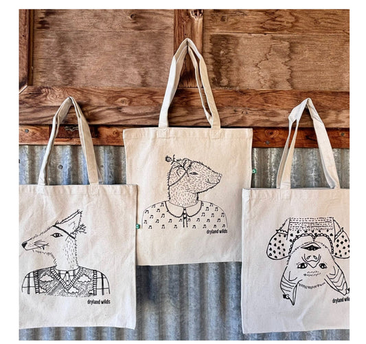 Recycled Canvas Totes ~ Available in 3 designs