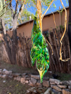 Glass blown ~ Green chili rista ~ three chilis