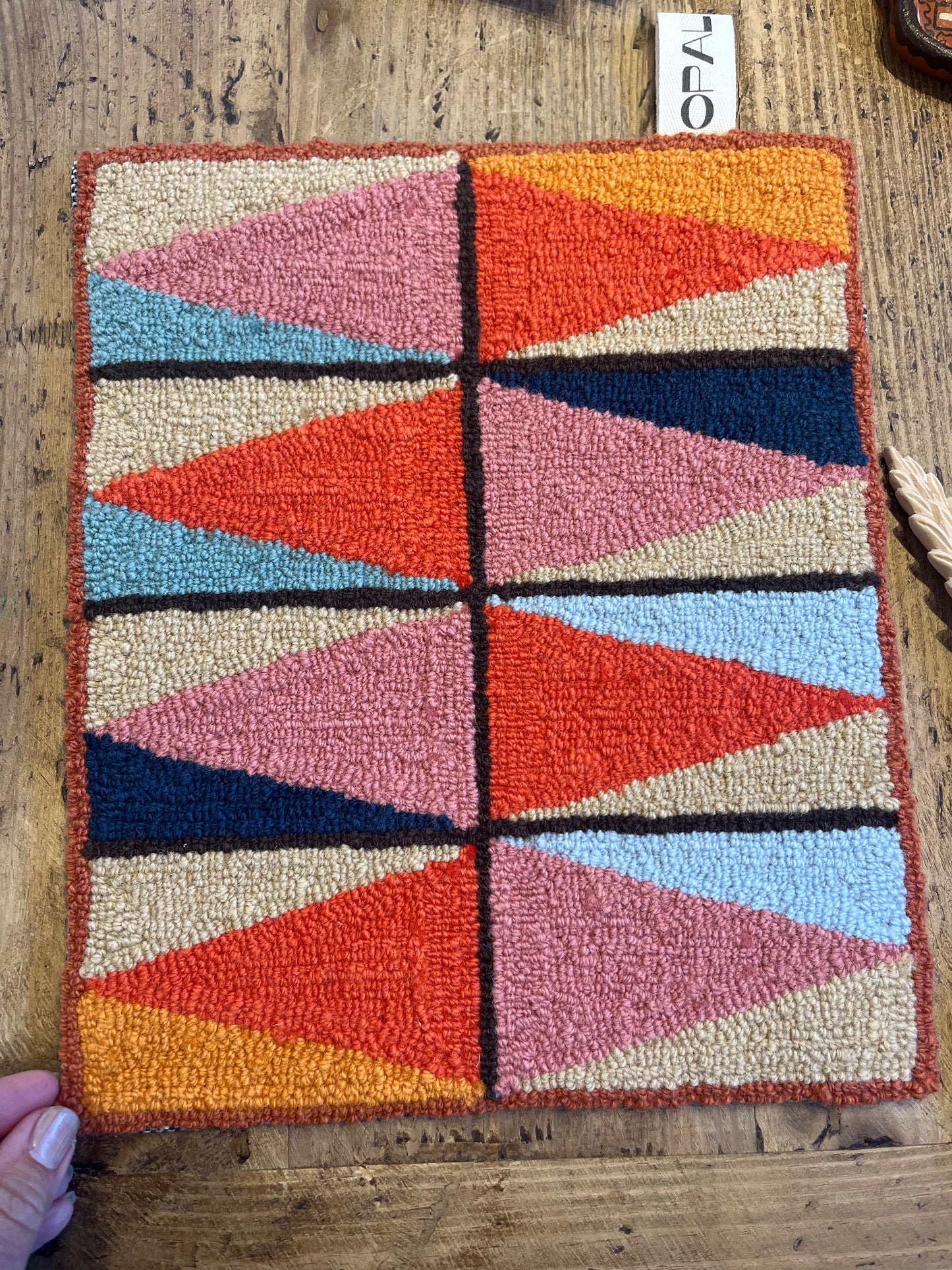 Table Mat - Orange trim