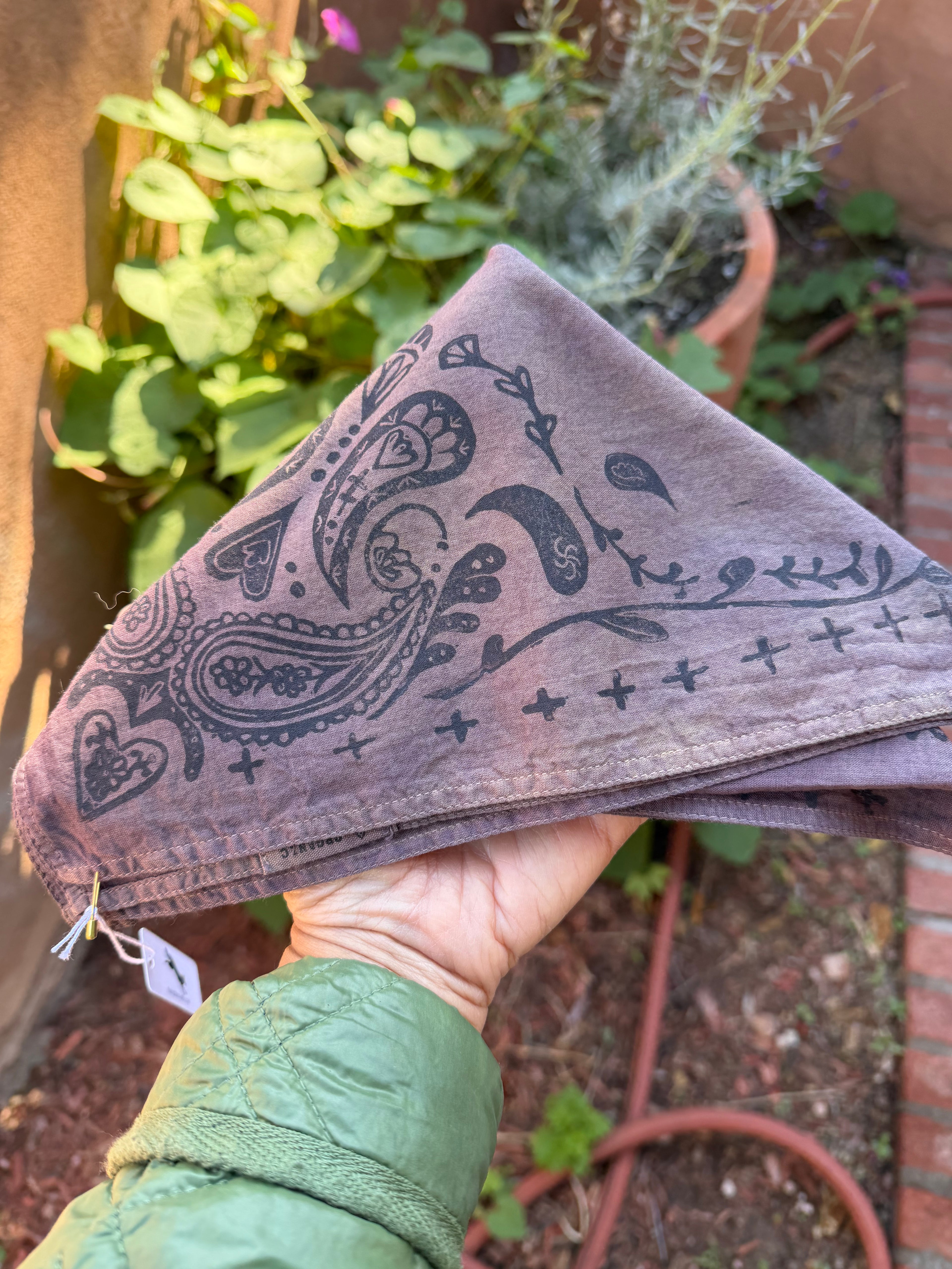 Parsley • Hand-dyed bandana • Purple