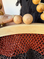 Beaded handbag ~ magnetic clasp ~ Huito seed
