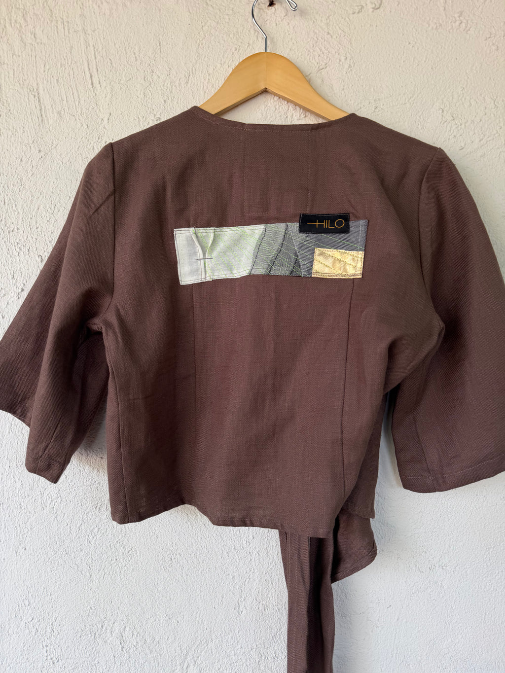 Front tie top - Linen