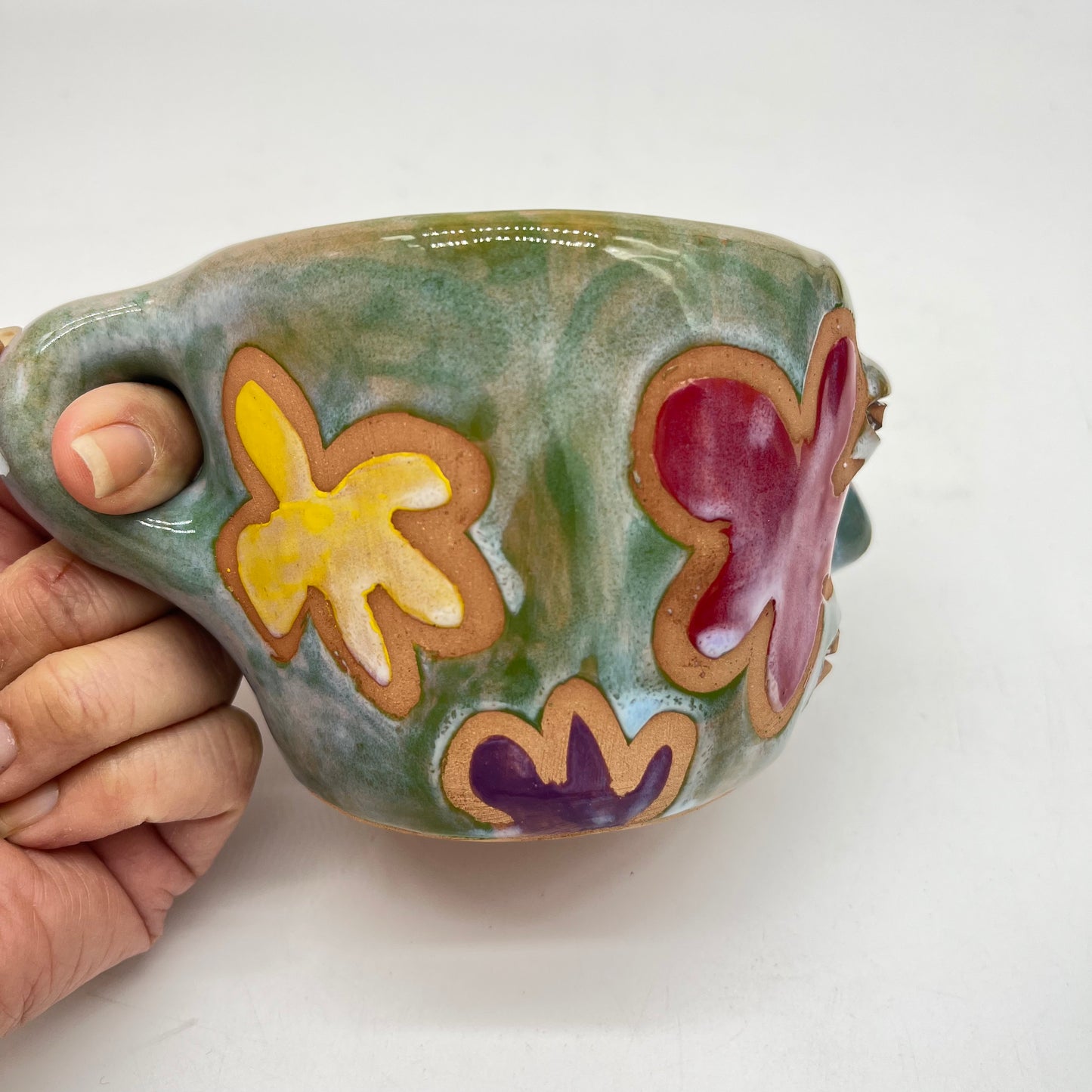 Face Mug ~ red clay