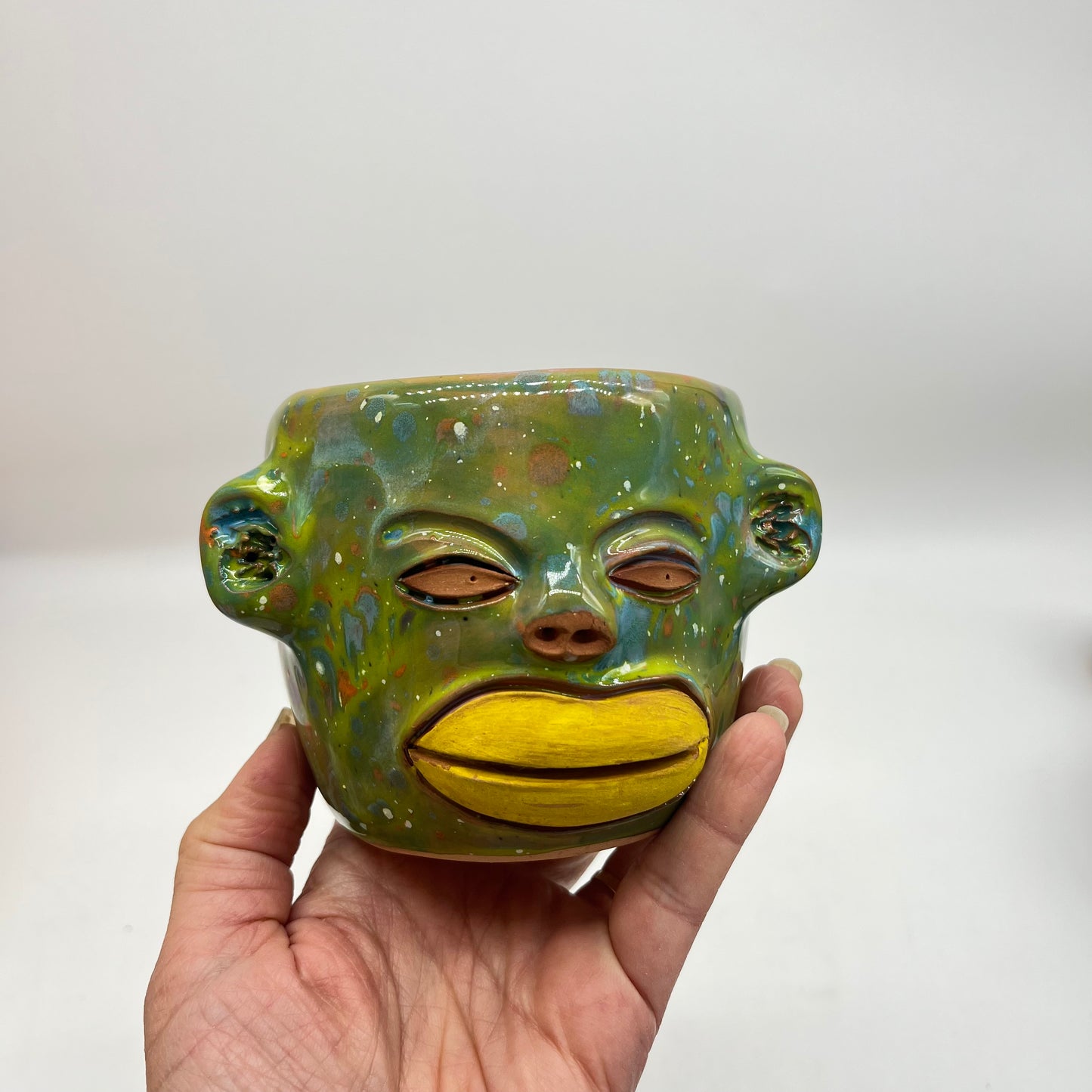 Face Mug ~ red clay