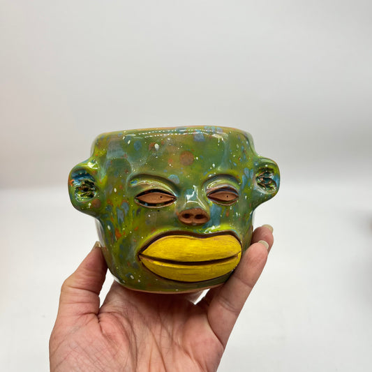 Face Mug ~ red clay