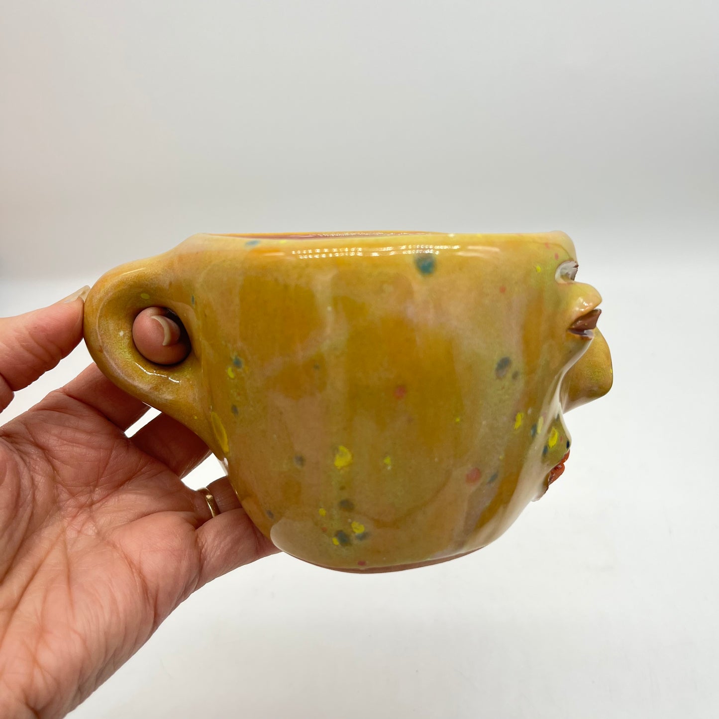 Face Mug ~ red clay