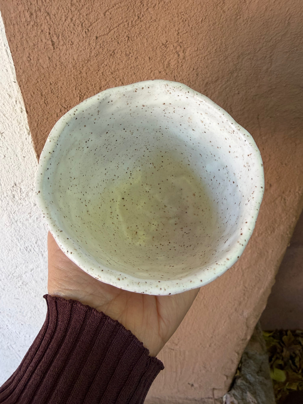 Speckled cup - white interior