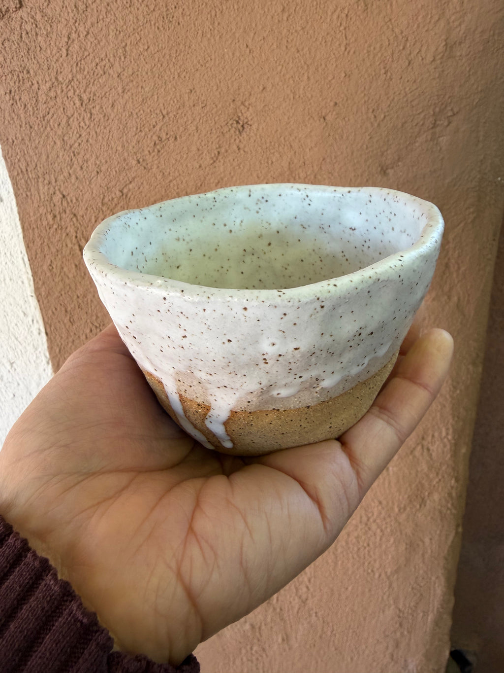 Speckled cup - white interior