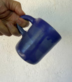 Blue mug - round handle