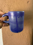 Blue mug - round handle