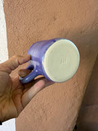 Blue mug - round handle