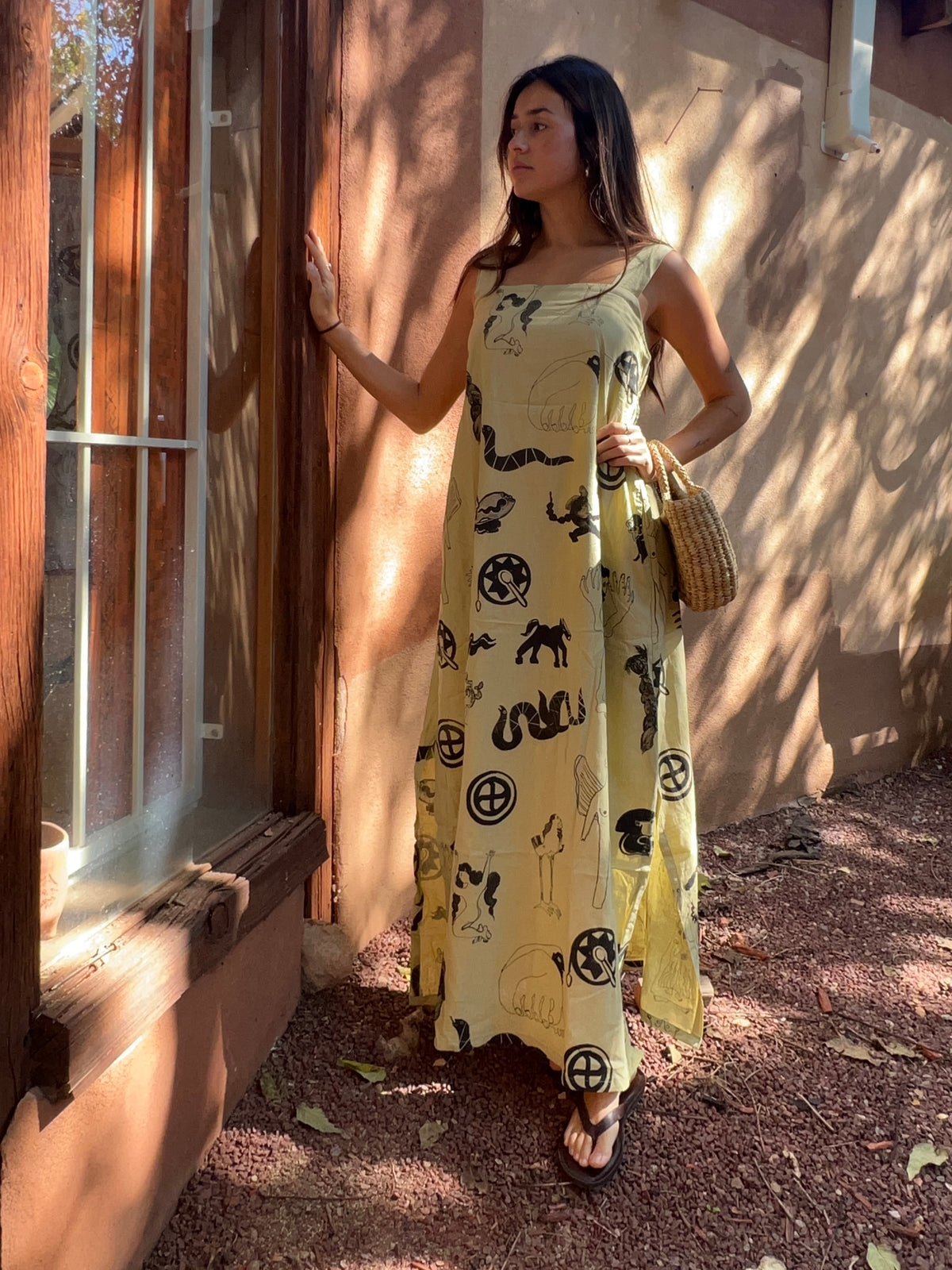 Maxi Dress • Medium • Screen Printed Wearable