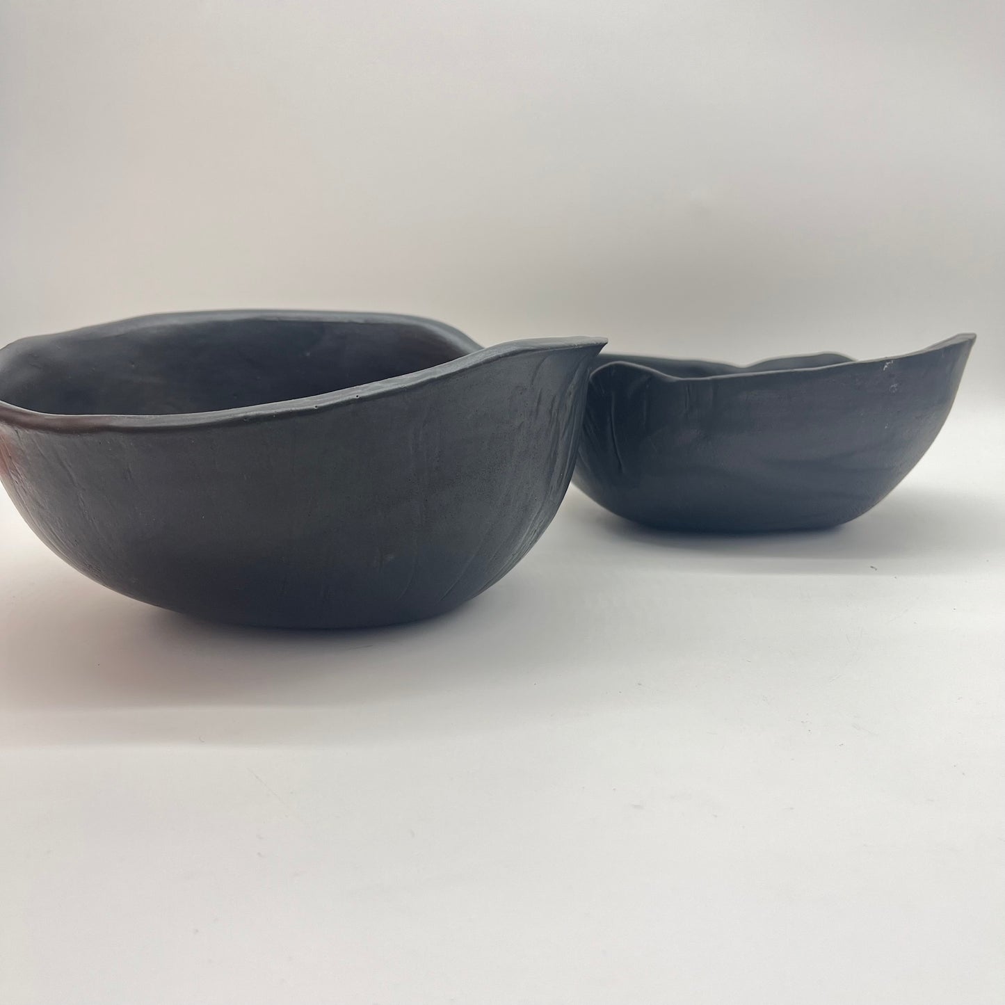 Serving Bowl  - Black multicolor flowers