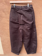 High Waisted Barrel Pants - Solid Brown
