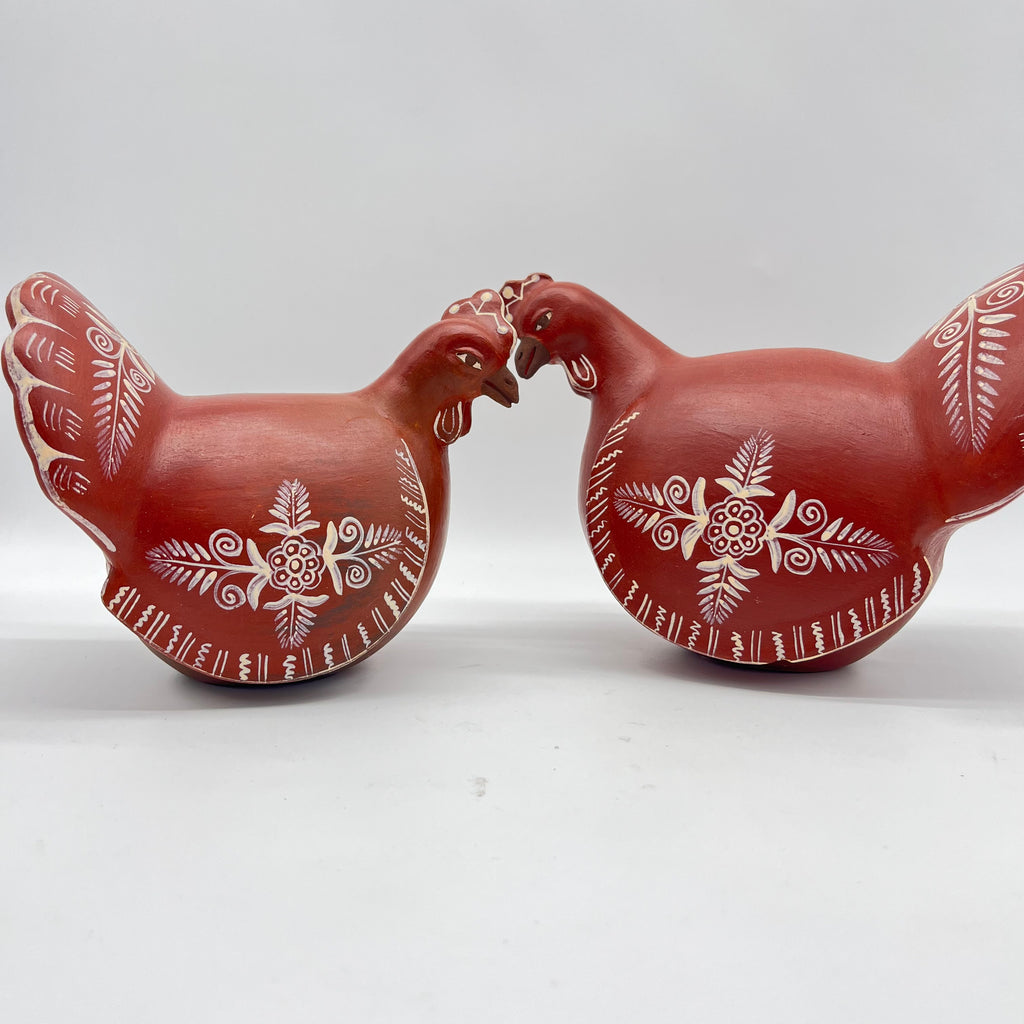 Hen Sculpture • sand and red