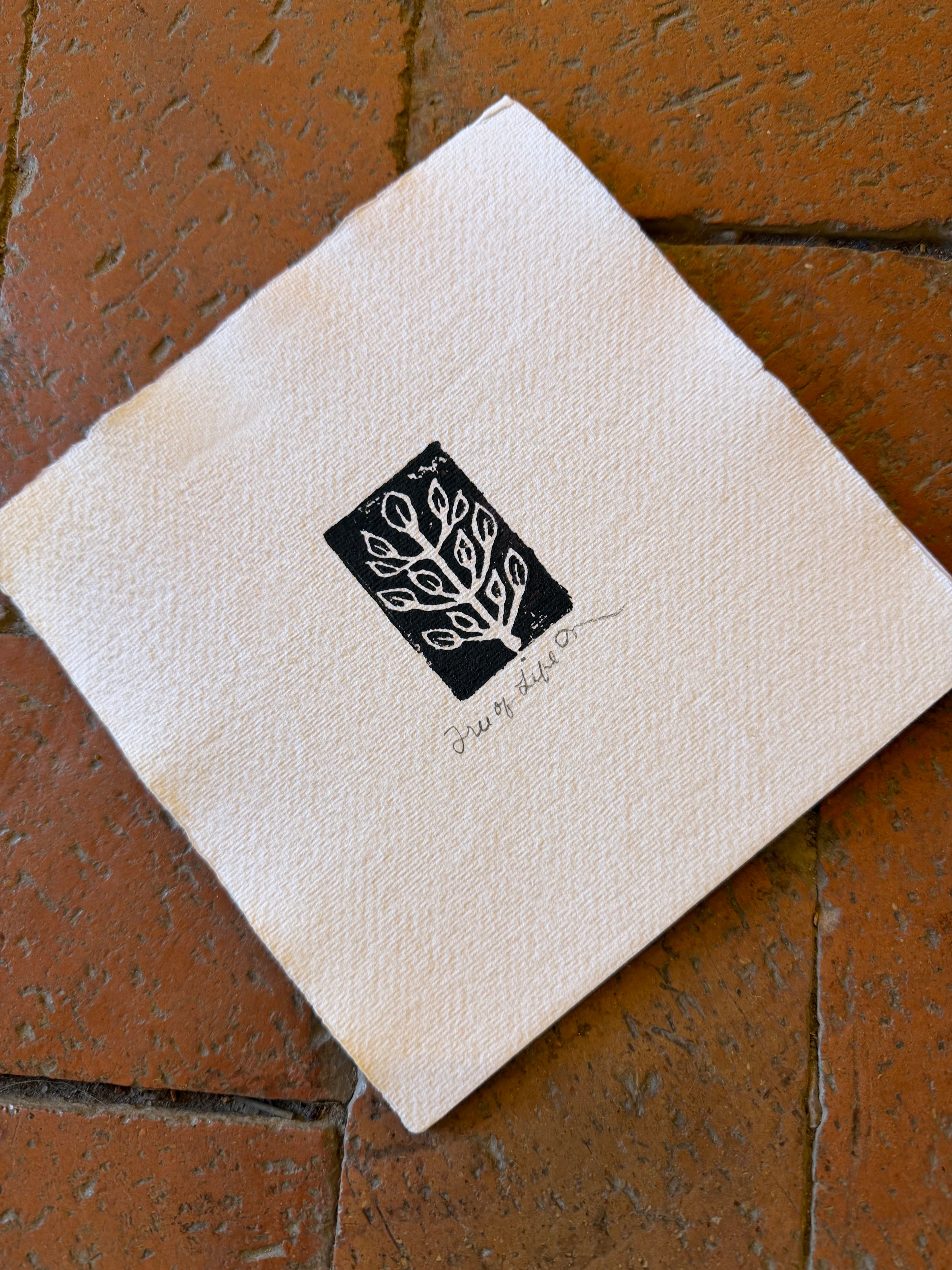 Tree of Life - Mini Block Print 6” by 6”