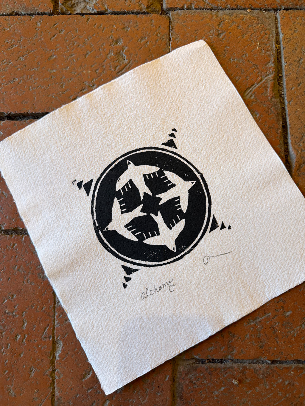 Alchemy Block Print - 8” by 8”