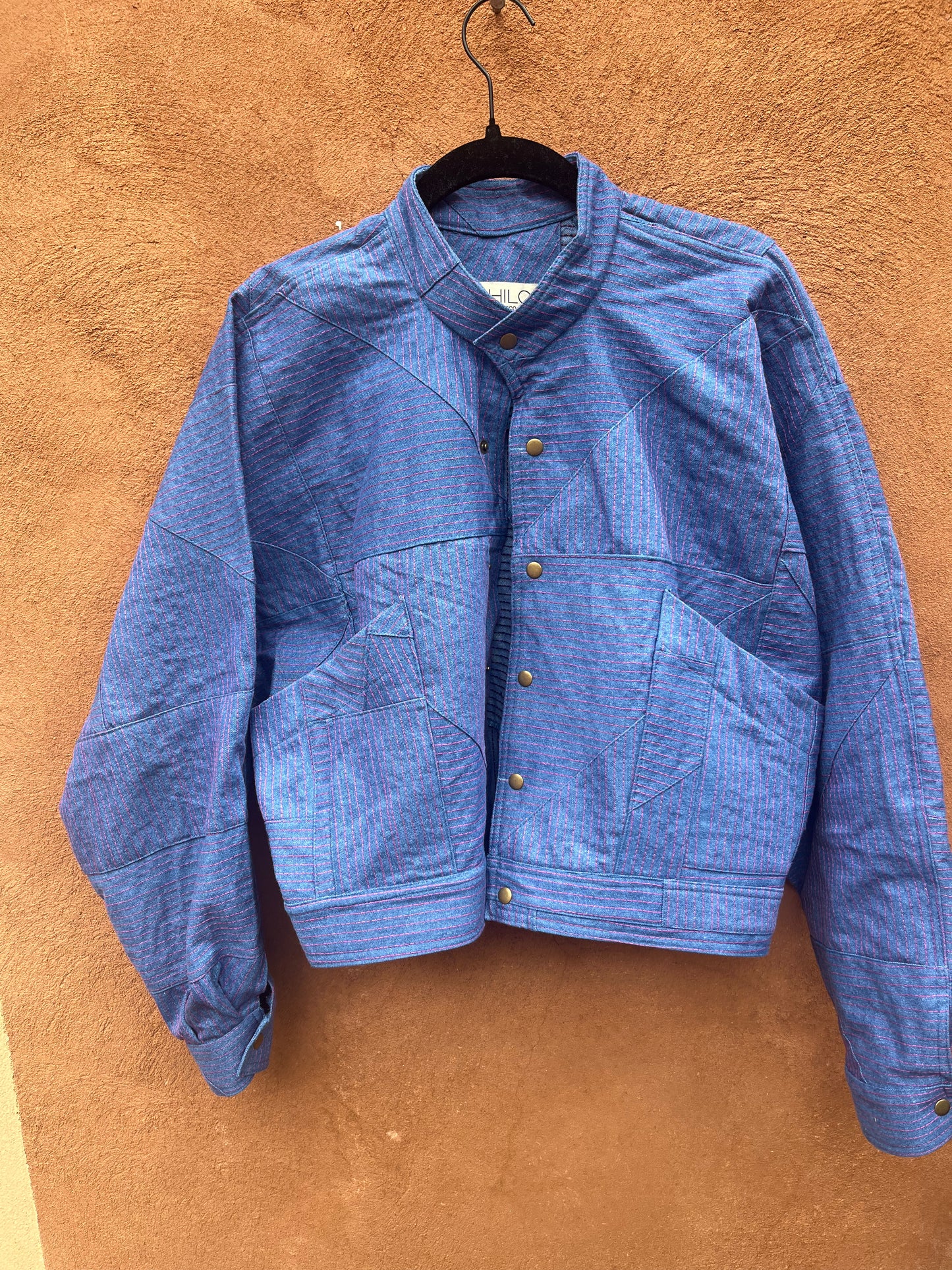 Bomber Jacket - Jean and pink thread