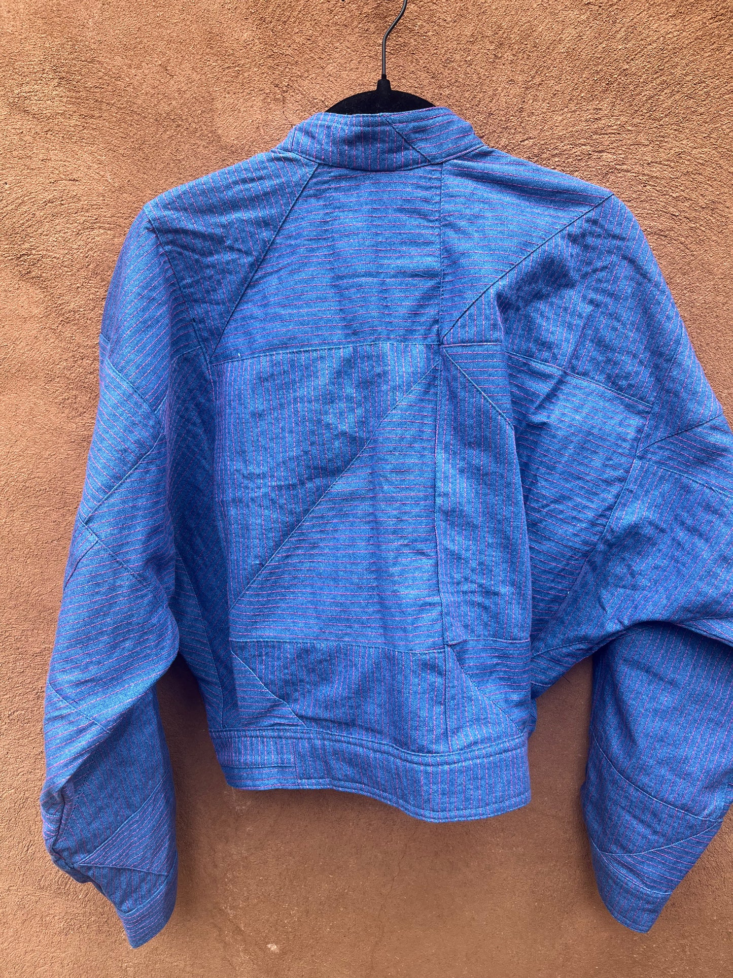 Bomber Jacket - Jean and pink thread