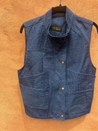Vest - Blue jean with turquoise thread