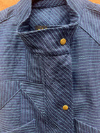 Vest - Blue jean with turquoise thread