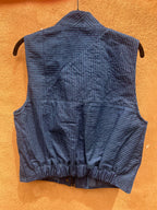 Vest - Blue jean with turquoise thread