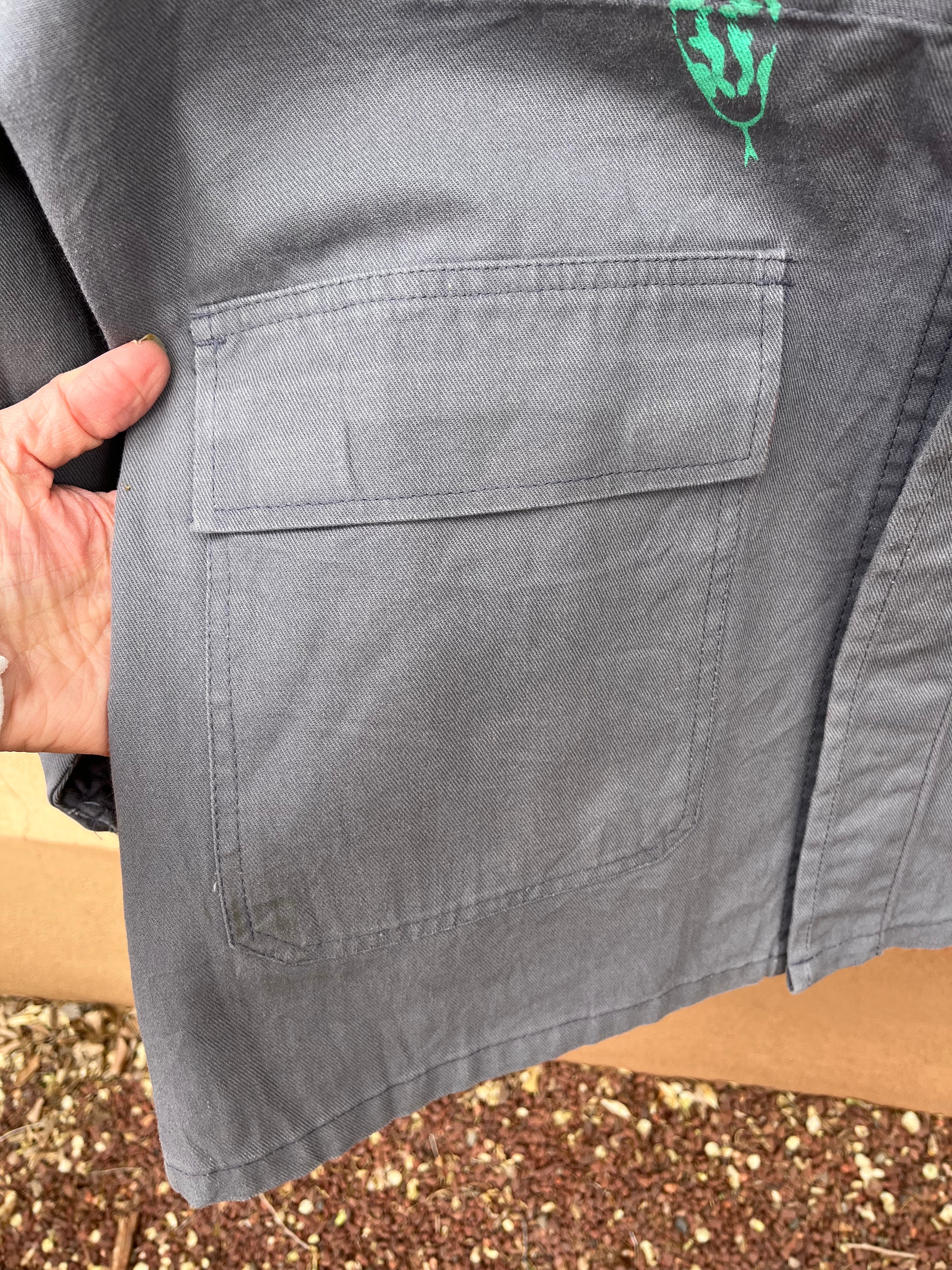 French Vintage Workwear Jacket - Pont-a-Mousson - Screenprinted