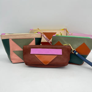 Assorted Zips ~ with leather shapes