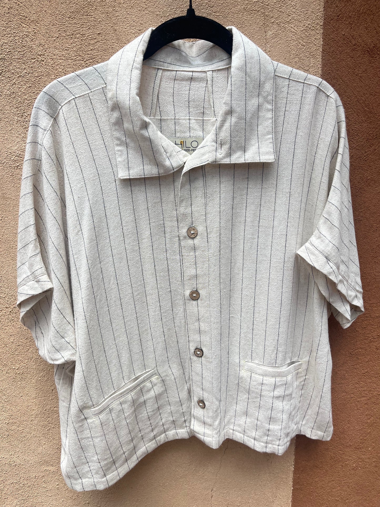Top - Linen - Pinstripe