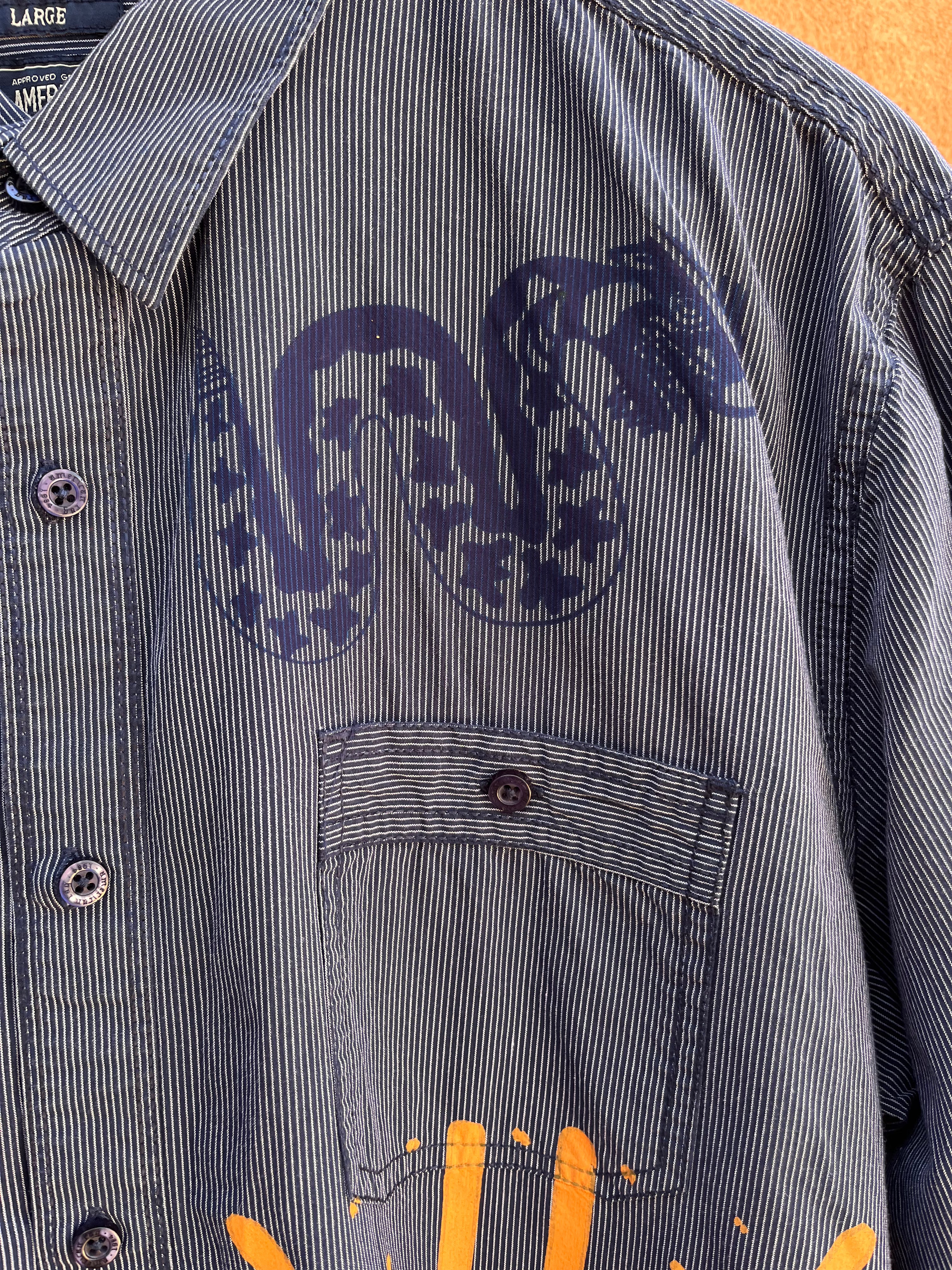 Upcycled Button down Shirt - American Rag - Large