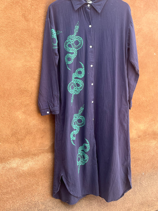 Screenprinted Collared Shirt ~ upcycled ~