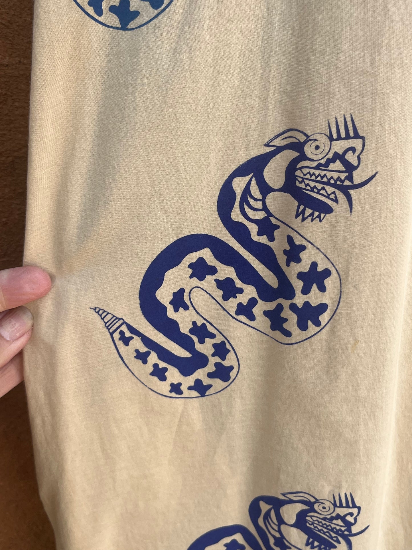 Screenprinted Oversized Sleeveless Dress - Upcycled