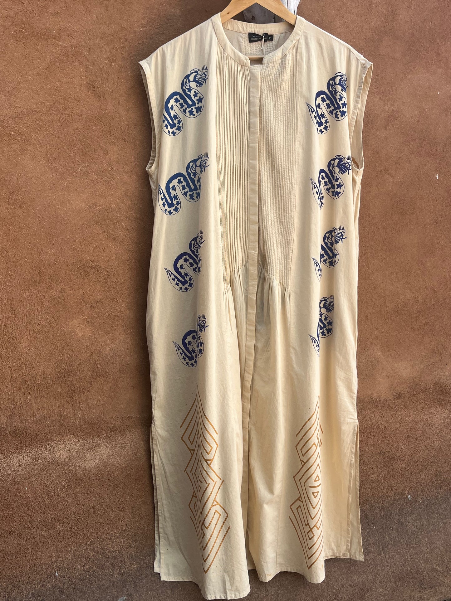 Screenprinted Oversized Sleeveless Dress - Upcycled