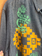 Upcycled Blue Long Sleeve Shirt - XL
